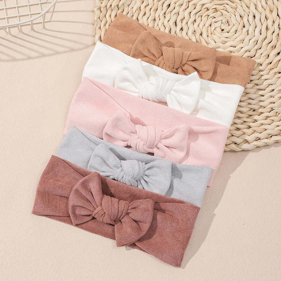 Baby Girls Bows Headband Solid Elastic Soft Hair Bands for Newborn Baby Girls Infant Toddler Headwear Hair Accessories Gifts