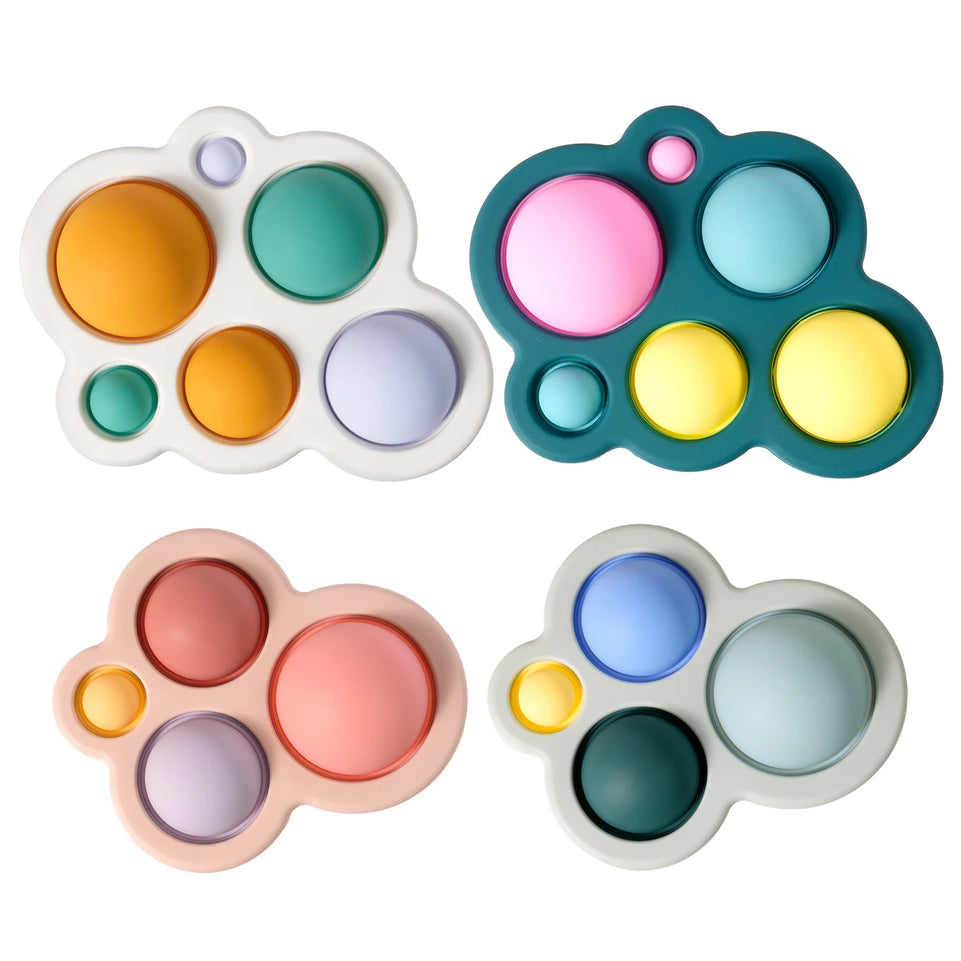 Mamaplan 1PCS Baby Silicone Press Toys Kids Finger Press Teething Toys Baby Sensory Toys Colorful Baby Products Baby Accessories